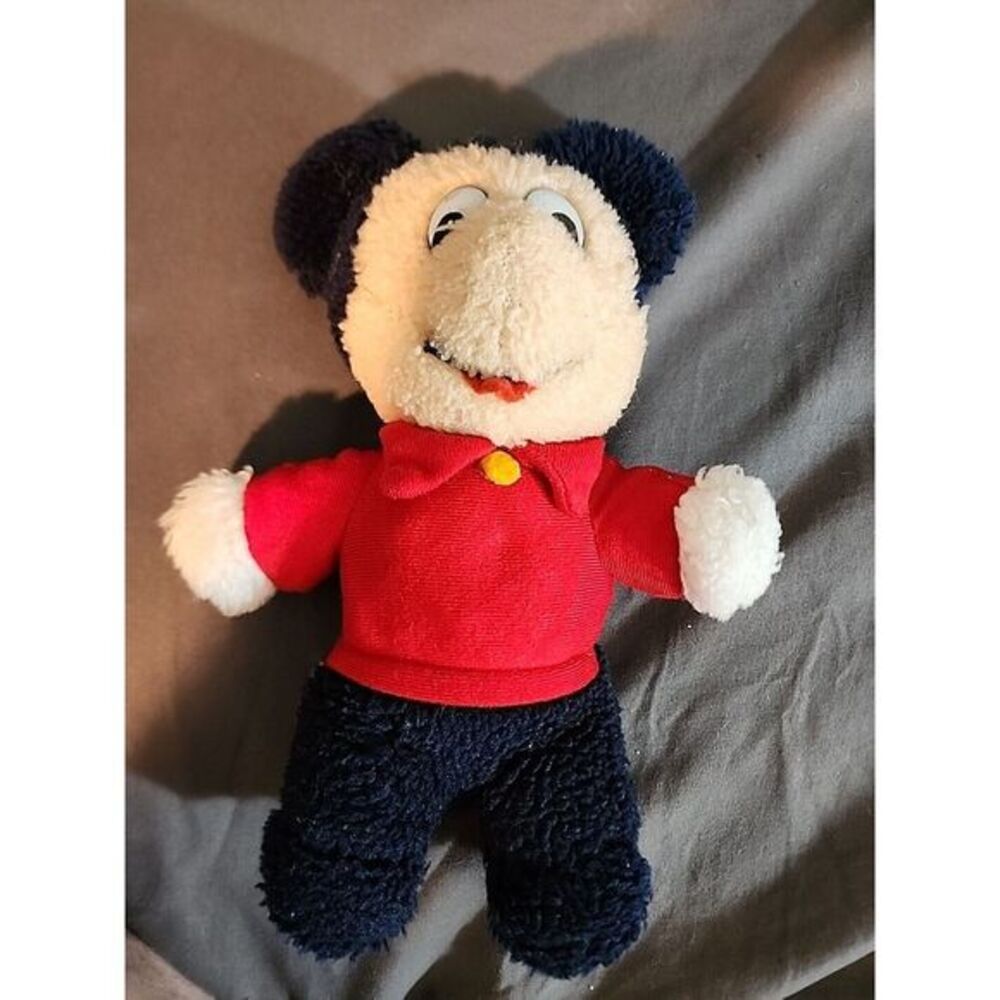 Vintage Walt Disney Productions Knickerbocker Mickey Mouse Plush Toy Stuffed